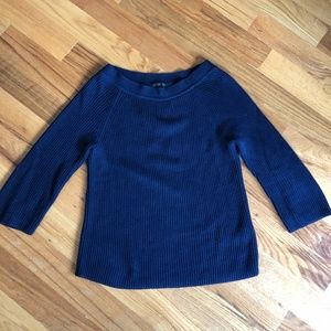 JCrew Navy Boatneck Knit Sweater